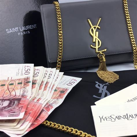 ysl gray kate bag